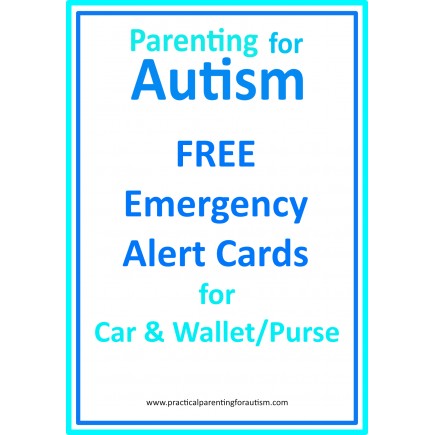 Autism Emergency Alert Cards